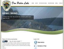 Tablet Screenshot of donpedrolake.com